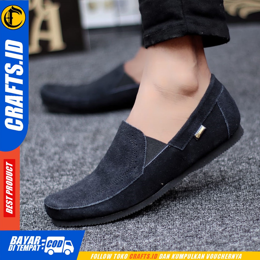 CRAFTS mario - Sepatu Casual Slip On Slop Santai Pria