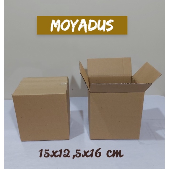 

kardus/karton/box uk. 15x12.5x16 cm untuk packing, SINGELWALL POLOS