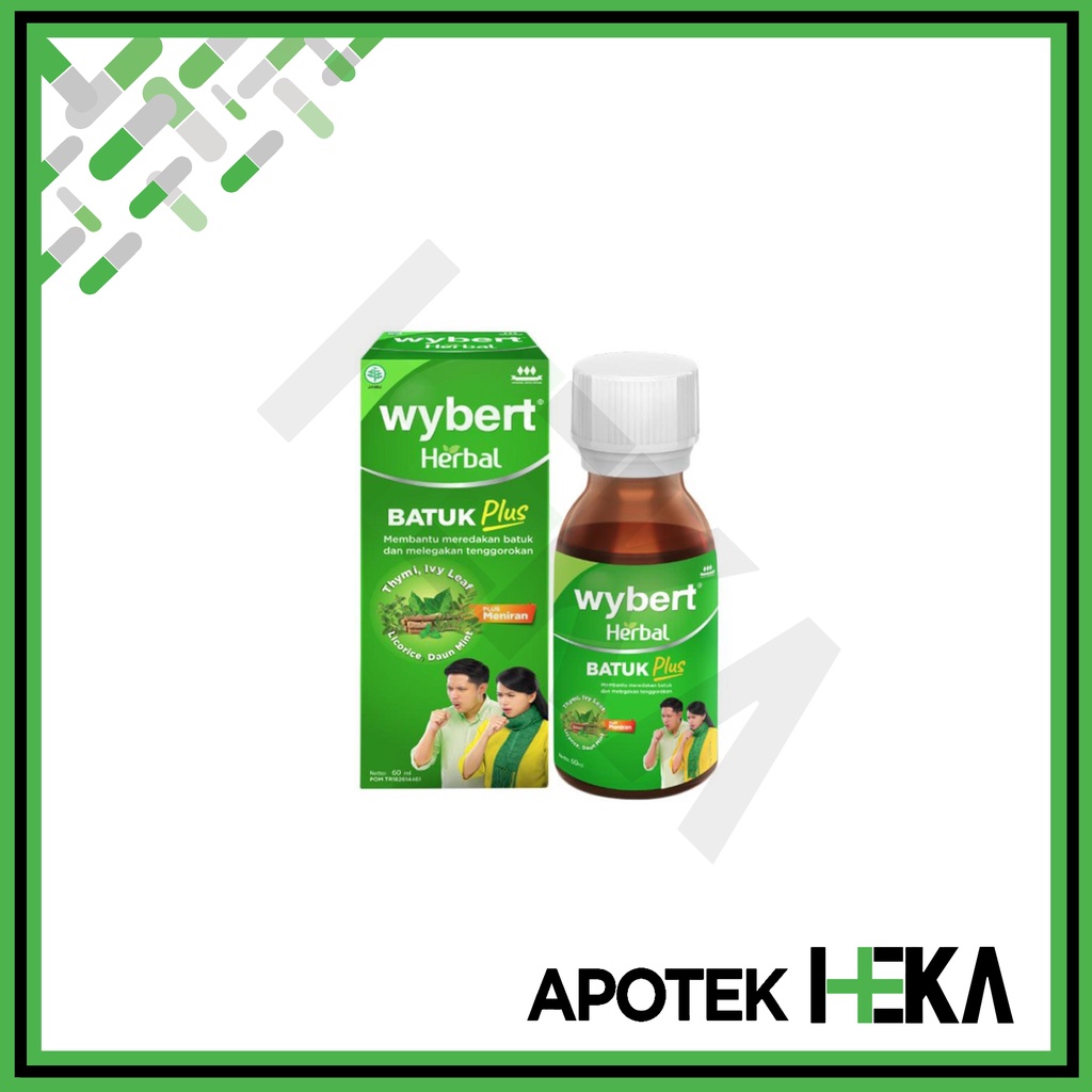 Wybert Herbal Batuk Plus Madu Botol 60 ml Obat Batuk Sirup Tenggorokan (SEMARANG)