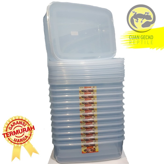 Kotak Box Leopard Gecko donat makanan jualan Plastik 3500 ml besar