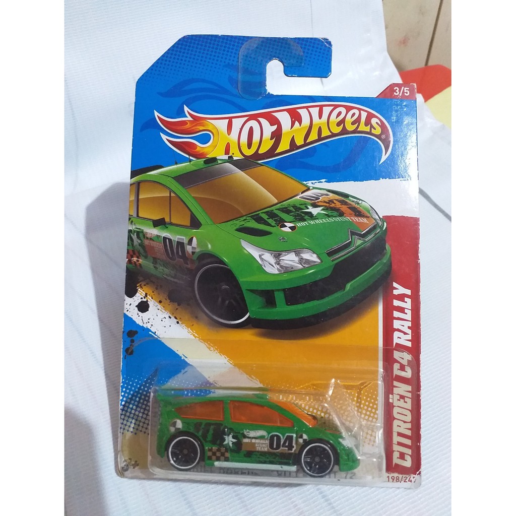 HOT WHEELS CITROEN C4 RALLY HIJAU