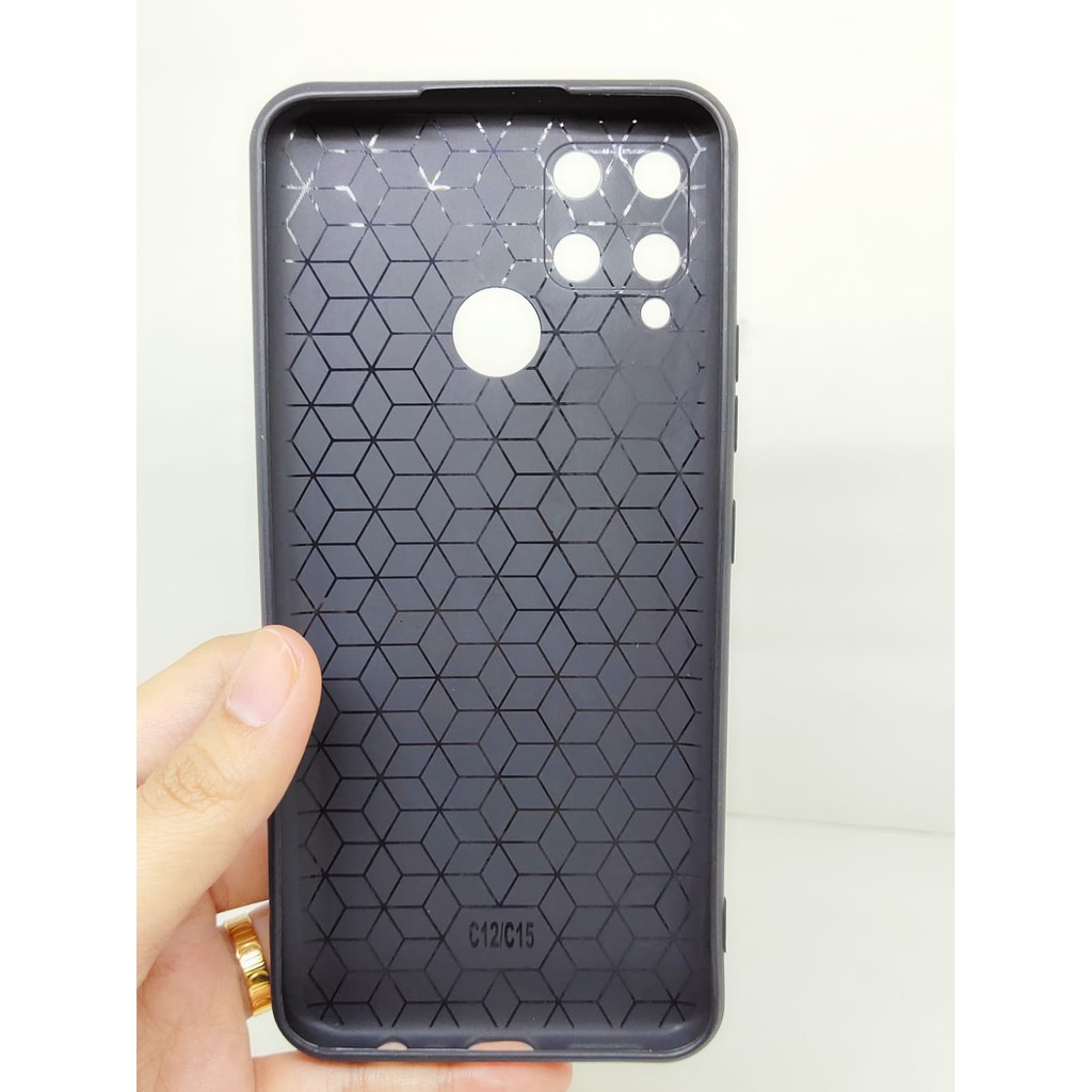 LUXURY Real Fiber Oppo A52 A72 A92 with Pelindung Camera TPU Black Matte