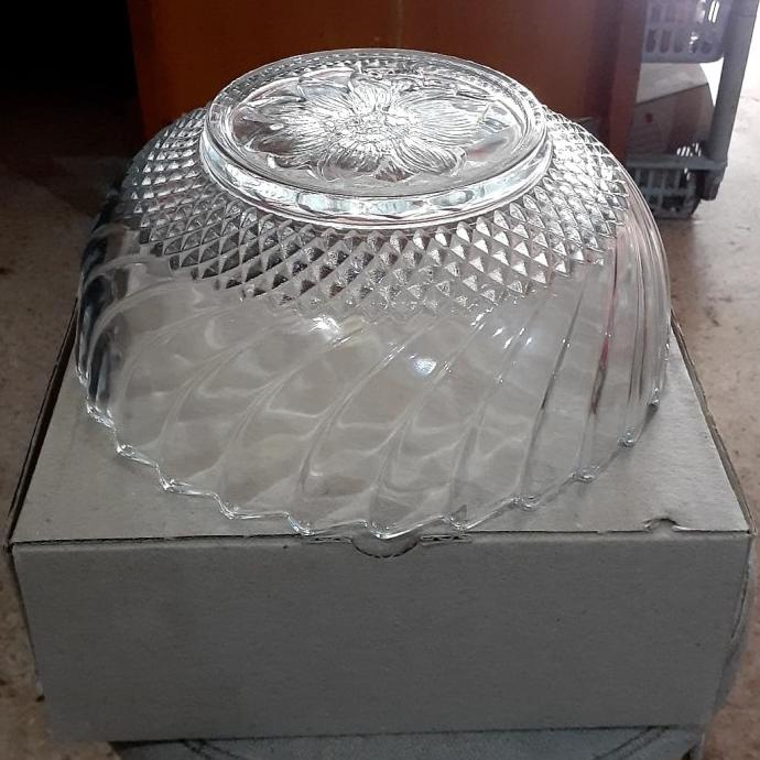 Produk Terbaik] Mangkok Kaca Tebal Motif Ukuran Besar Kedaung/Mangkok Sop/Mangkok Soto