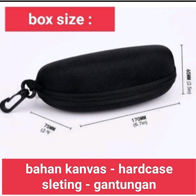 box kotak penyimpanan kacamata sleting