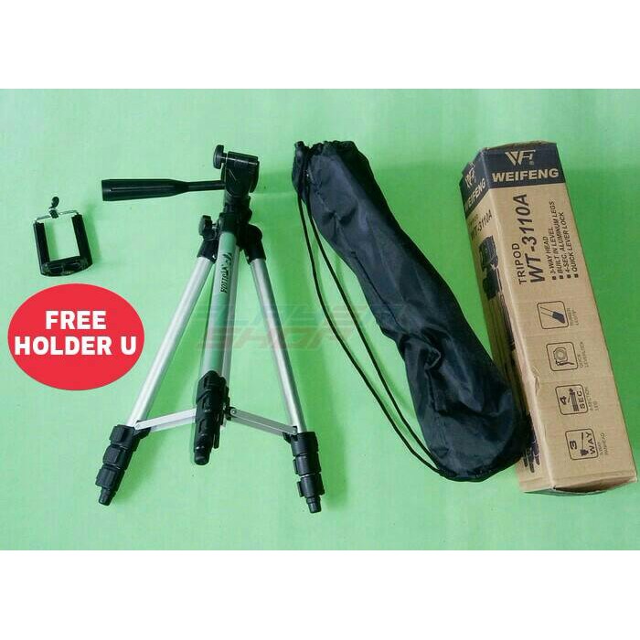 Tripod Weifeng WT3110A untuk Camdig, Handycam, DSLR dan Hp + Holder U
