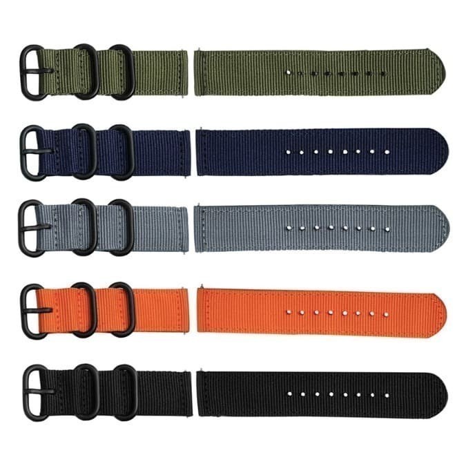 Tali Jam 20mm Watch Strap Samsung Galaxy Watch 4 / Classic - Nylon Stitching 3 Buckle