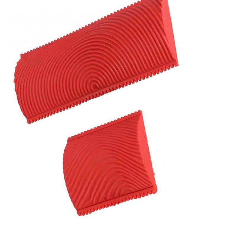 ◘ Isi 2 Kuas Cat Roll Karet Dinding Efek Corak Motif Kayu Roller Paint Alat Kayu Wood Graining Rubbe