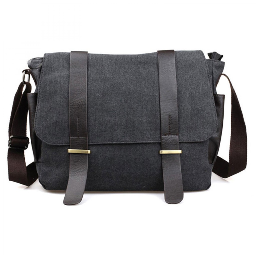 Tas Selempang Pria  Korean Canvas Messenger Bag OMBG0RKY 