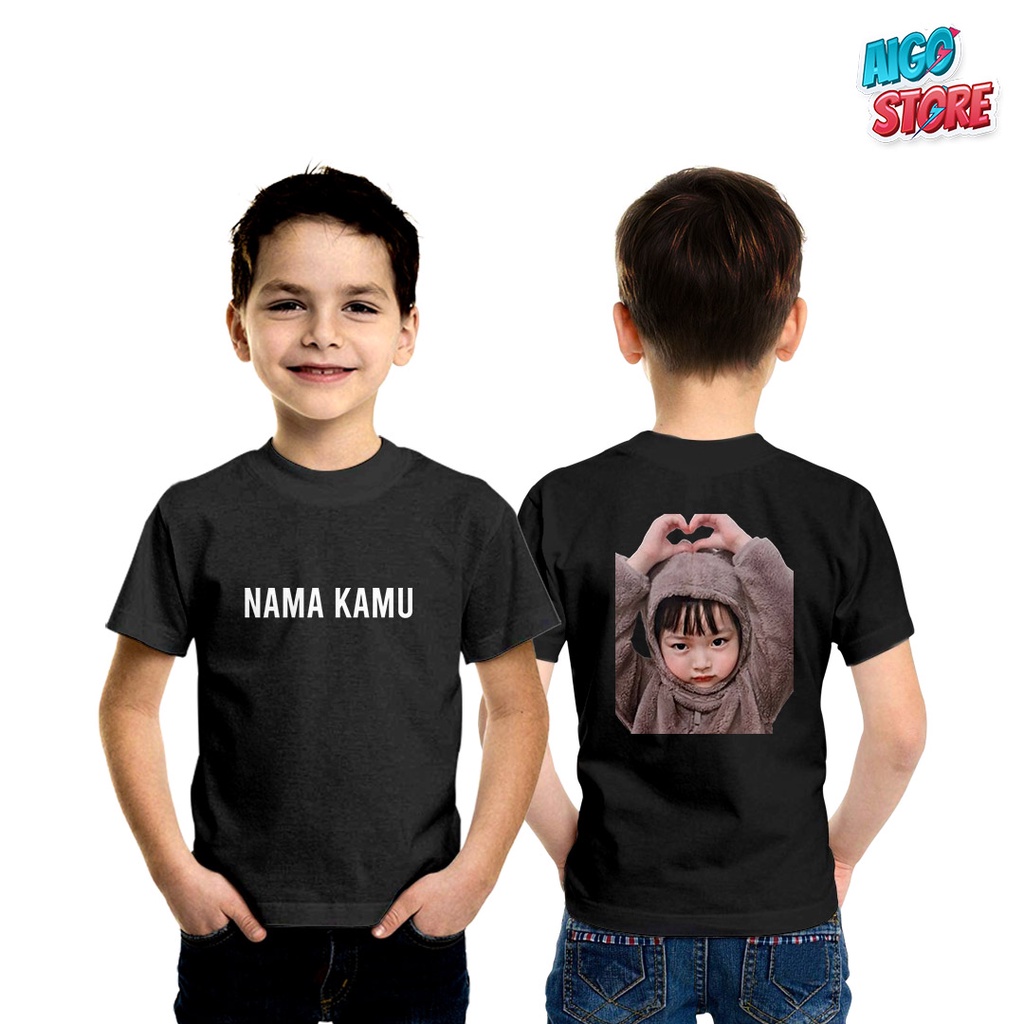 Baju Kaos Sablon anak Bisa Request Pakai Foto dan Nama Sendiri Baju distro Keren - Aigo Store