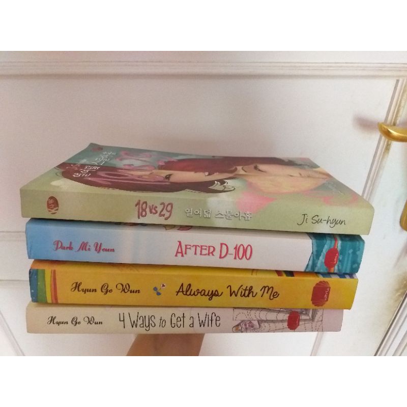 Preloved Novel Asal Korea Selatan (4 Ways to Get a Wife, After D-100, Always With Me, 18 VS 29)