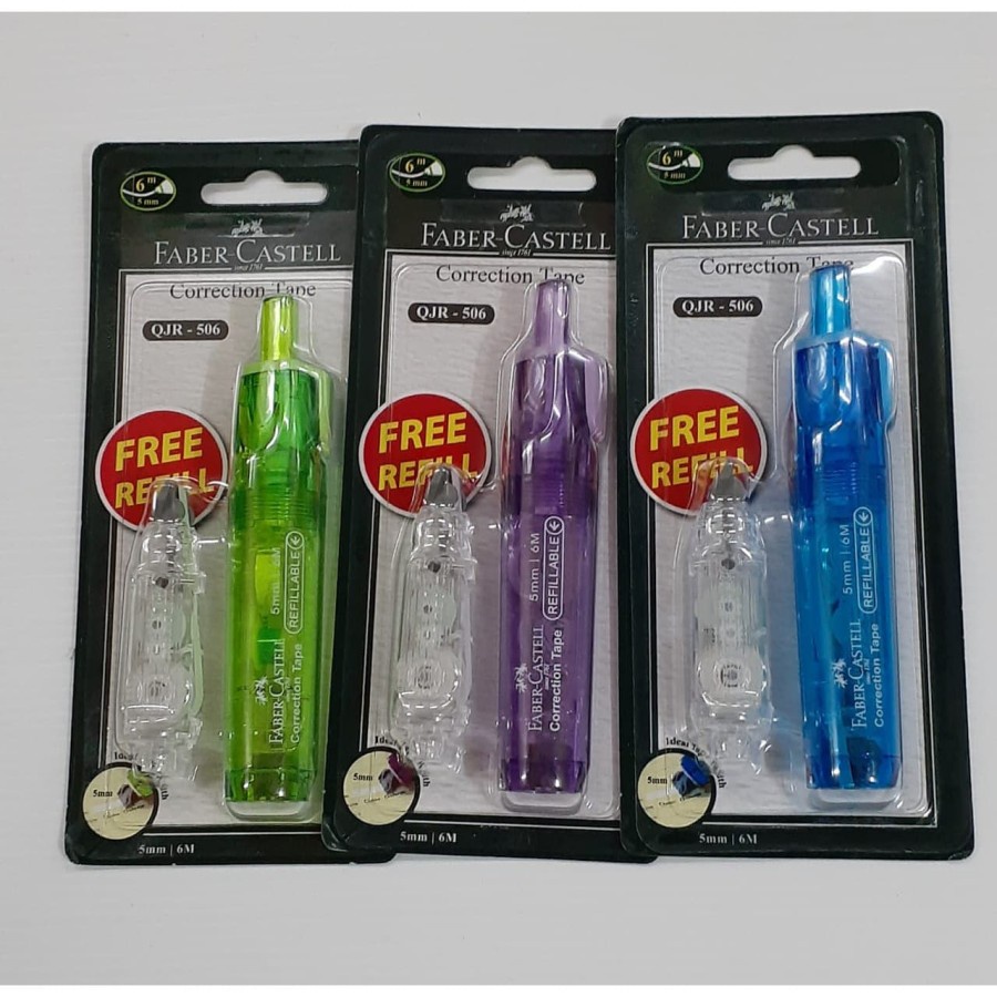 

CORRECTION TAPE FABER CASTELL QJR-506 GRATIS REFILL | ATK | TIP EX