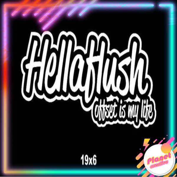

Stiker Hellaflush (cutting sticker) 19 x 6 cm