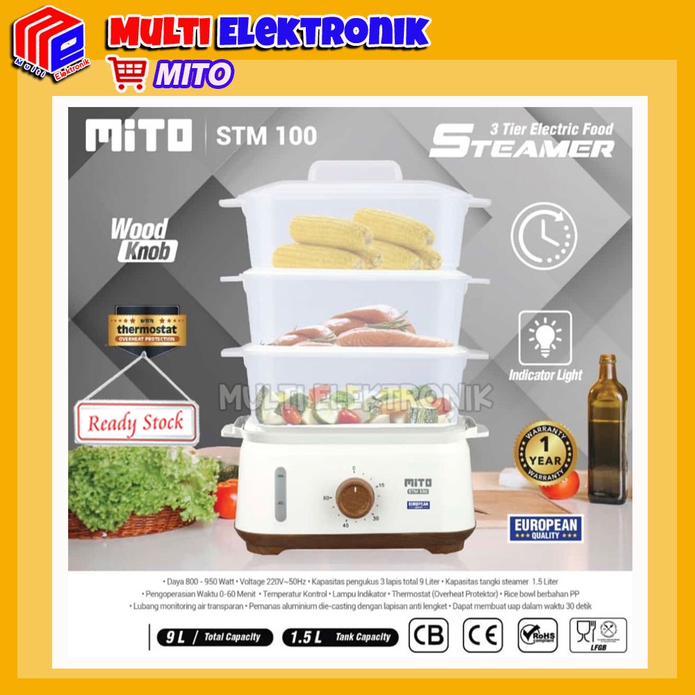 Mito Electric Food Steamer STM 100 / STM100 Pengukus Makanan