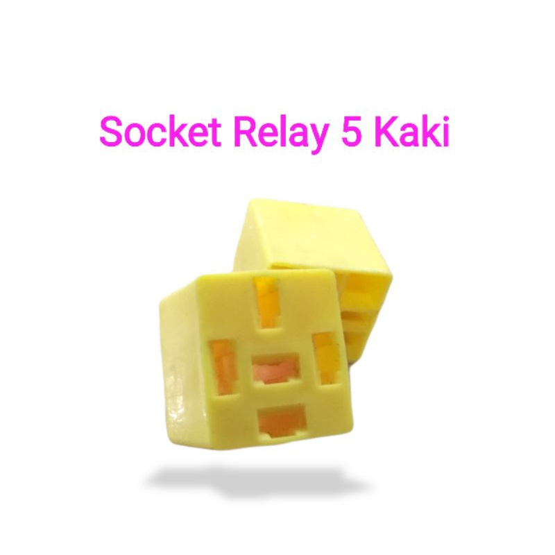 Socket Relay / Box Relay / Soket Relay / Rumah Relay Kuning 5 kaki