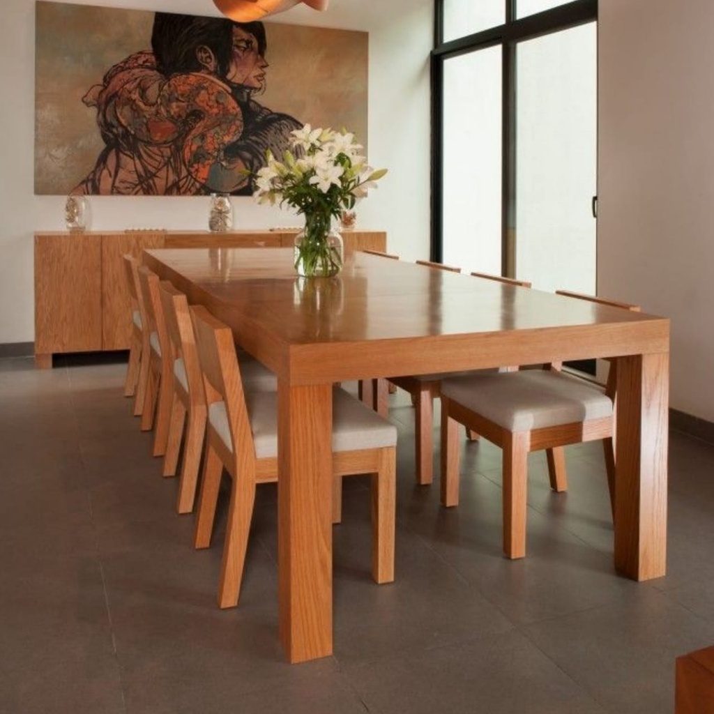 MEJA MAKAN MINIMALIS NATURAL KAYU || MEJA MAKAN MINIMALIS MODERN KAYU JATI