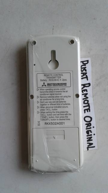 REMOTE REMOT AC MITSUBISHI 3D AUTO RKX502A001 ORIGINAL ASLI