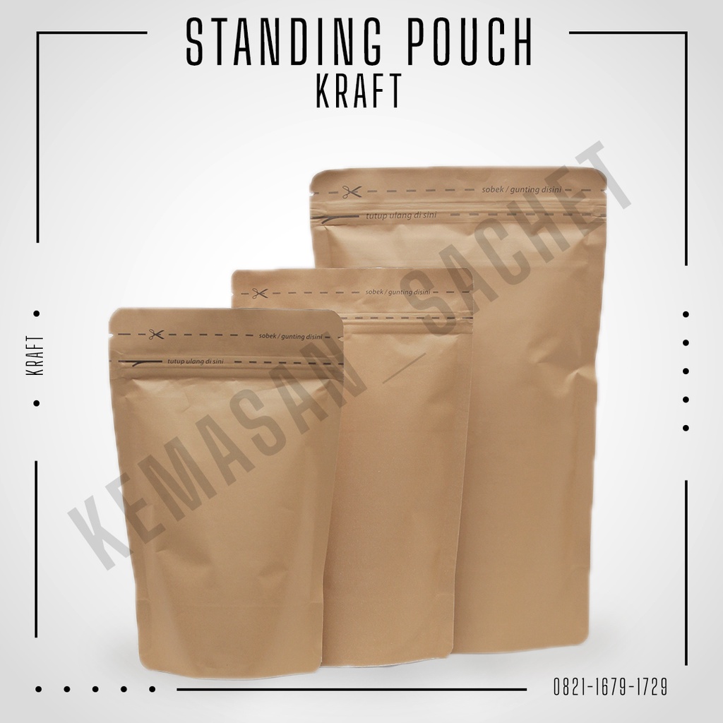 

Standing Pouch Klip Kraft (100pcs)