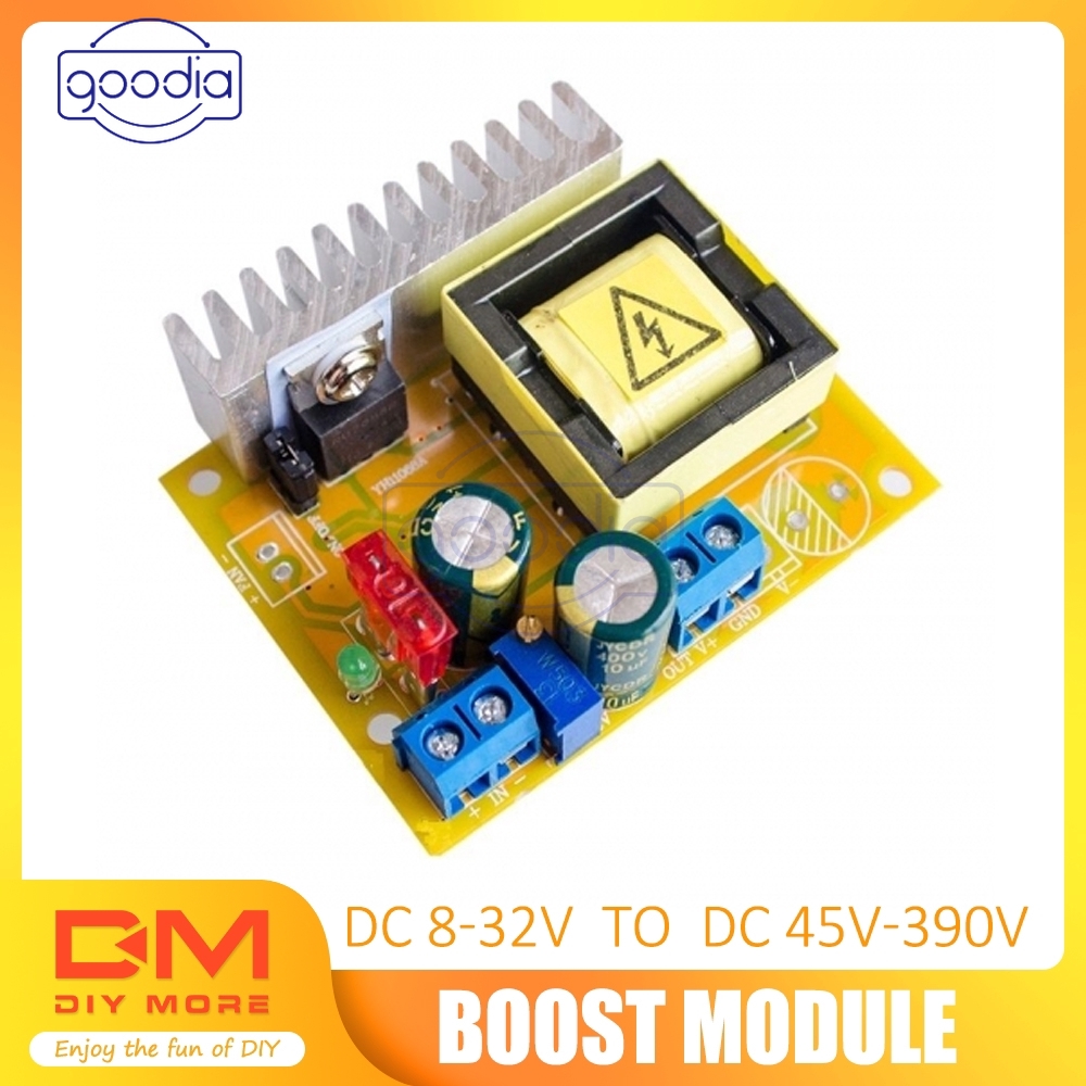 Modul Konverter Booster Tegangan Tinggi Dc-Dc 8-32v Ke 45~390v