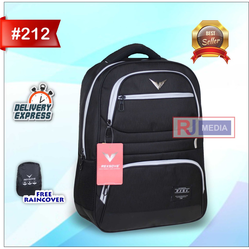 [ Promo Serba 80 Ribu ] Tas Ransel Sekolah Rexsove Distro Pria Wanita SMP SMA Terbaru Backpack Laptop Multifungsi Muat Banyak LKS Laptop Buku Paket Buku Tema Jahitan KUat Bahan Awet Bonus Raincover Harga Termurah Kualitas Ekspor