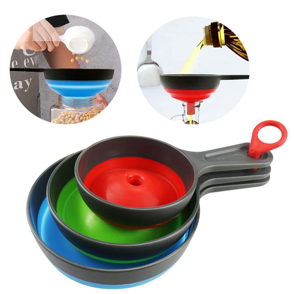 Solighter 3Pcs/Set Corong Lipat Home &amp; Living Minyak Air Bumbu Mulut Lebar Wine Flask Gadget Dapur