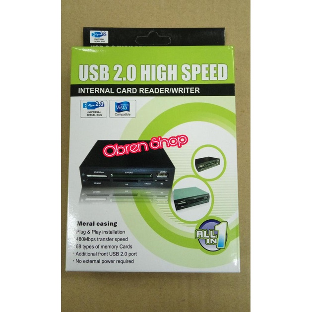 Front Panel All in 1 Card Reader Internal PC 3,5 inch