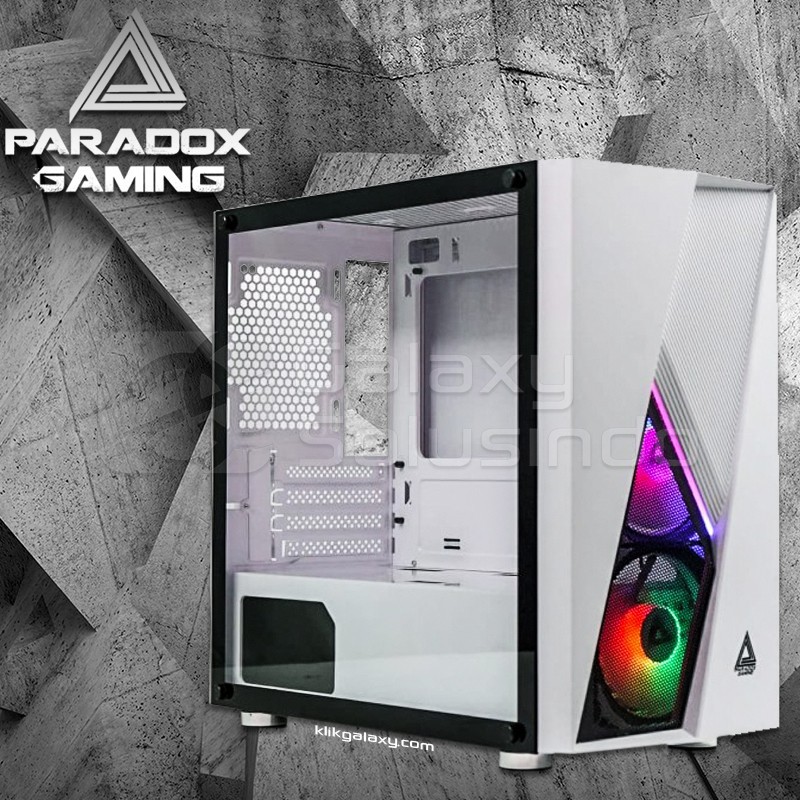 Paradox SPICA White Tempered Glass Gaming Case