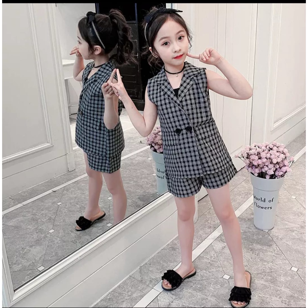 QF - SETELAN ANAK KOREA  LOLITA / 3IN1/MLK / MERAH / HITAM /UMUR 5-7 TAHUN/ TERBARU / KOREA/BANGKOK