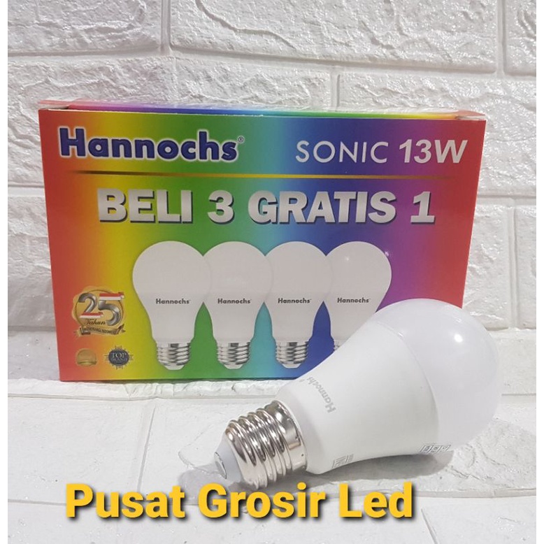 Hannochs Sonic 3 Gratis 1 Paket isi 4 pcs 6 watt, 10 Watt, 13 watt