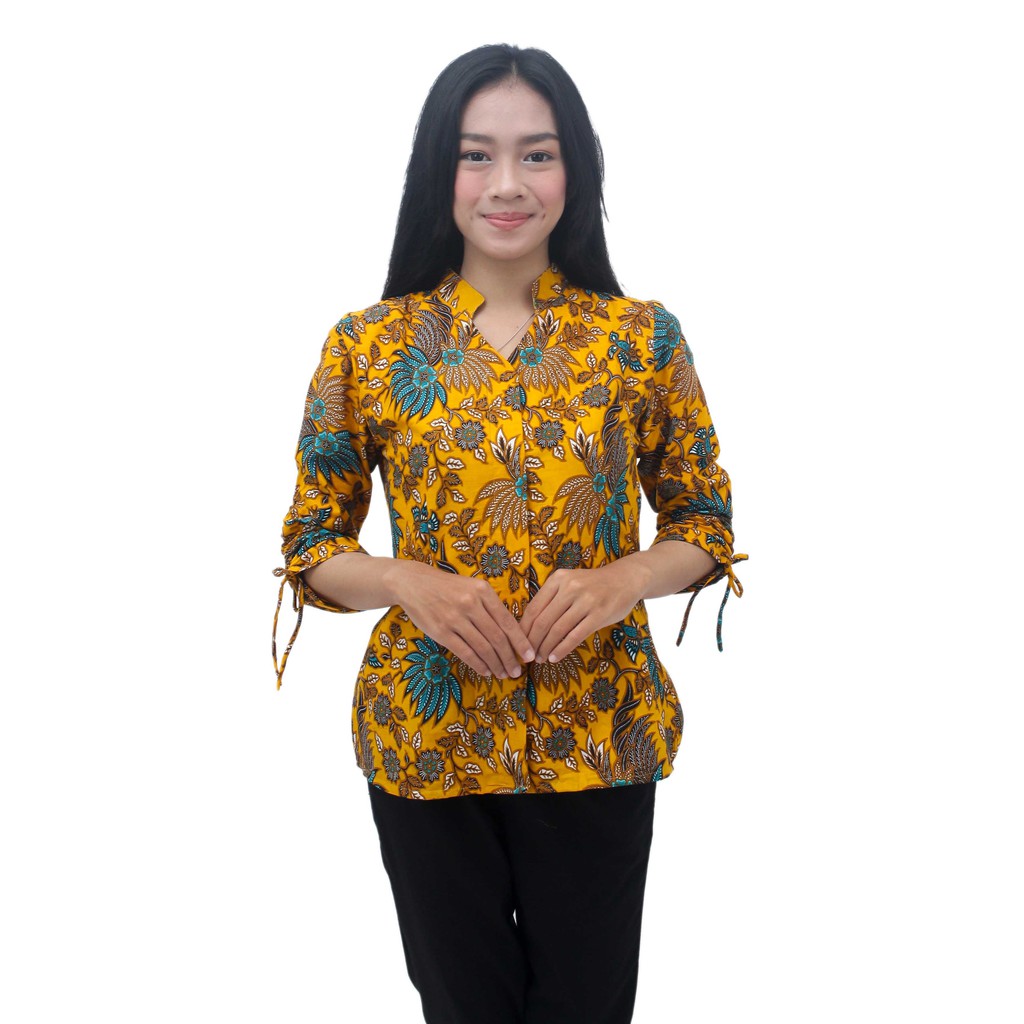 Batik Wanita Atasan Blouse Batik Dua Putri Size S-M-L-XL-XXL-3L-4L-5L