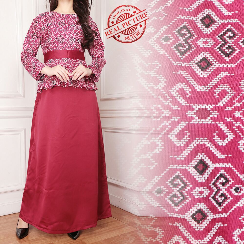 Gamis Maxi Jane Long Dress Batik Wanita