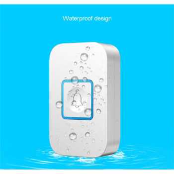 Bel Pintu Wireless Doorbell LED 60 Tunes 1 PCS Receiver / Bell Rumah Wireless Waterproof Baterai Bel Rumah Murah Berkualitas / Bel Pintu Rumah Tanpa Kabel Murah Ting Tung Energi Baterai Anti Air Apartemen Bell Alarm Bel Pintu Bel Pagar Rumah Pencet Bunyi