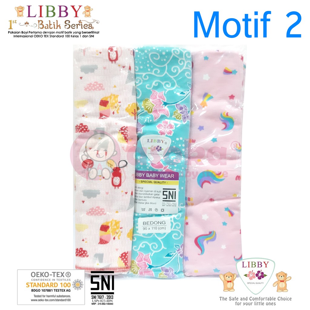 Bedong Libby Motif Mix 110 x 90 cm Girls ASOKA