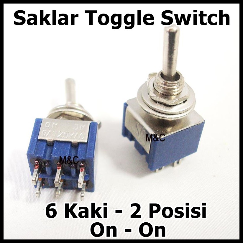 Toggle Switch On On 6 Pin Saklar On on 6 Kaki