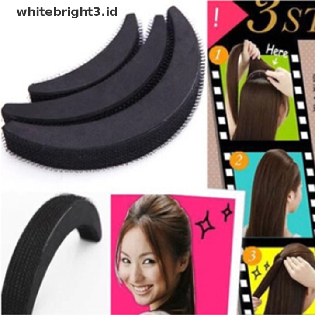 (whitebright3.id) 3pcs / Set Alat Penambah Volume Rambut DIY Untuk Wanita