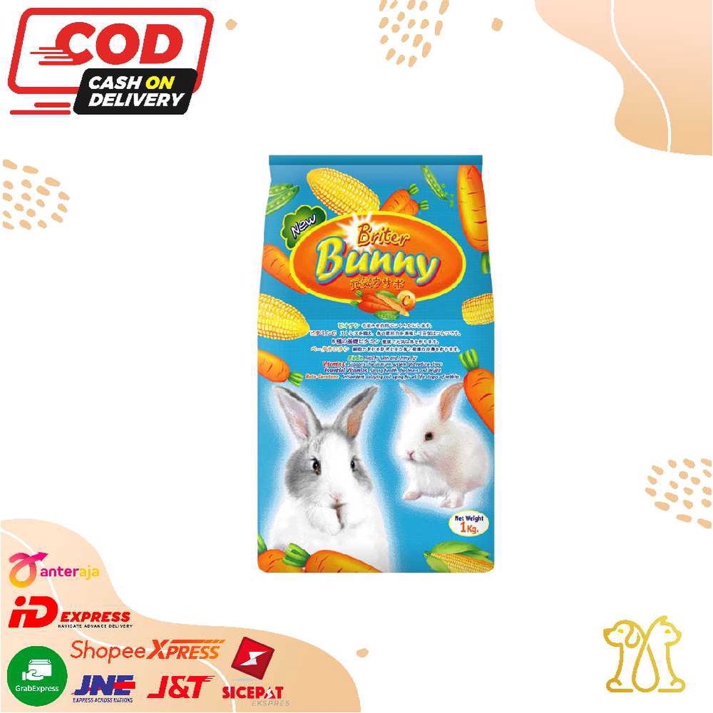 BRITER BUNNY 1kg Rabbit Food Makanan Kelinci Britter Bunny Rasa Wortel Carrot Rabbit Food Pelet Keli