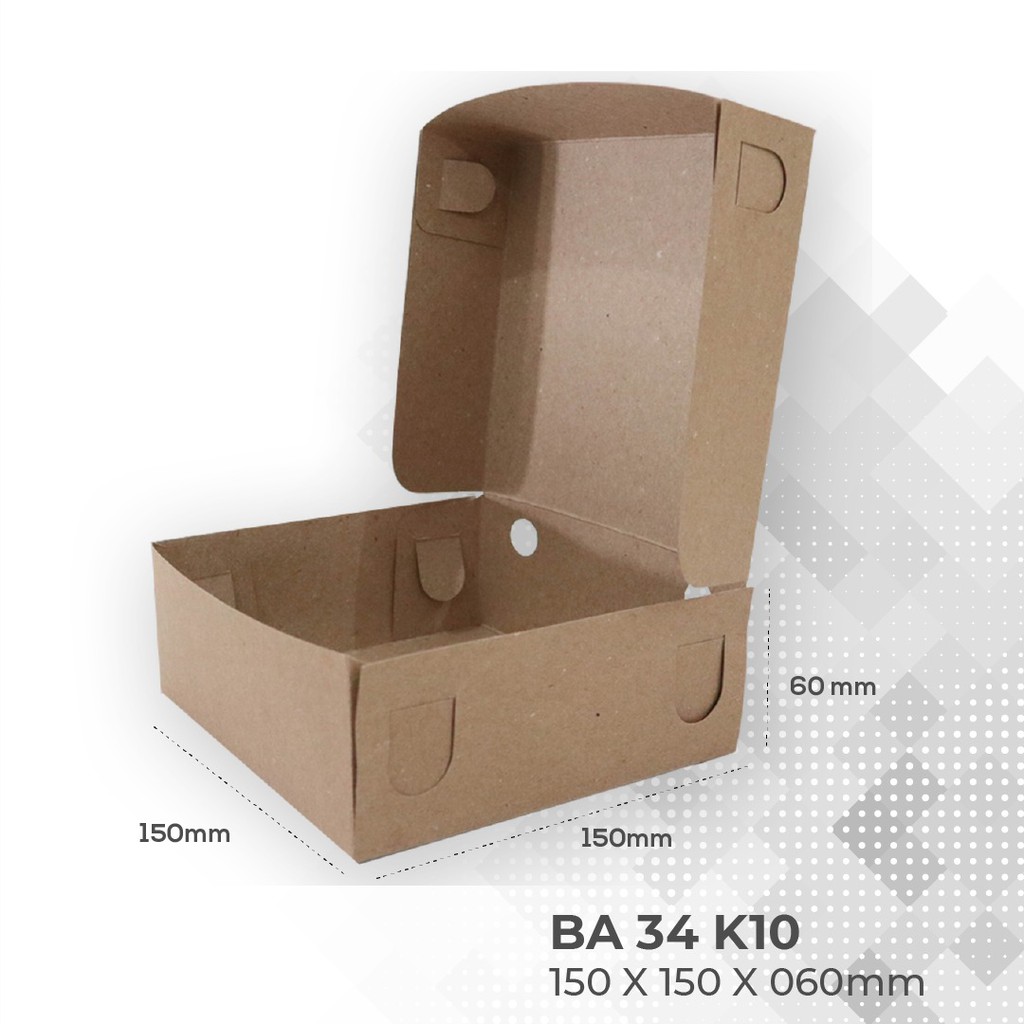 Box Snack Dus Snack Snack Box 15x15x6 (B34K1-15X15X6 Cm)