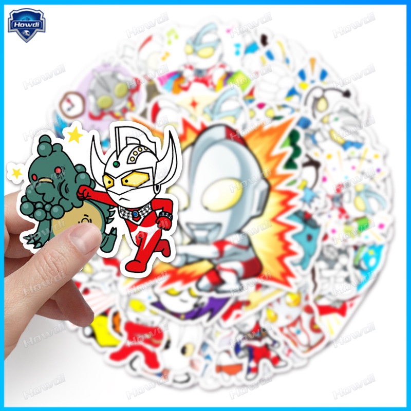 Stiker Kartun Ultraman Tahan Air Untuk Helm Motormobil