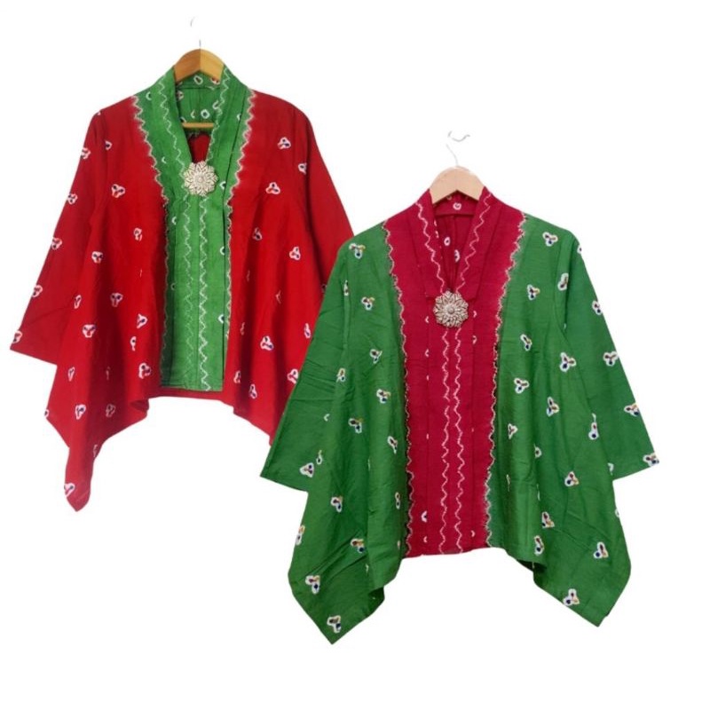 ATASAN BLUS BATIK JUMPUTAN KARTINI MERAH PUTIH 17 AGUSTUS