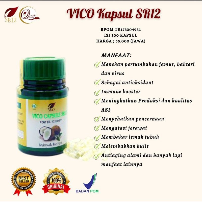 

VICO KAPSUL / MINYAK KELAPA MURNI / VIRGIN COCONUT OIL