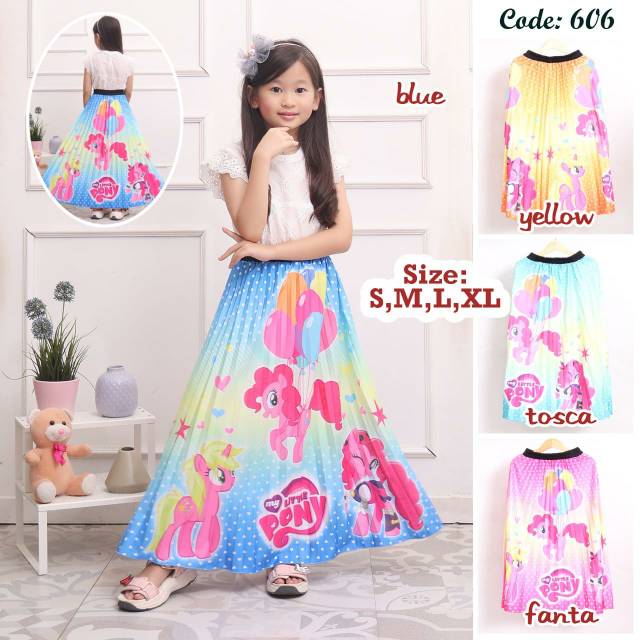 [GROSIR] 606 - ROK PLISKET ANAK GAMBAR MY LITTLE PONY