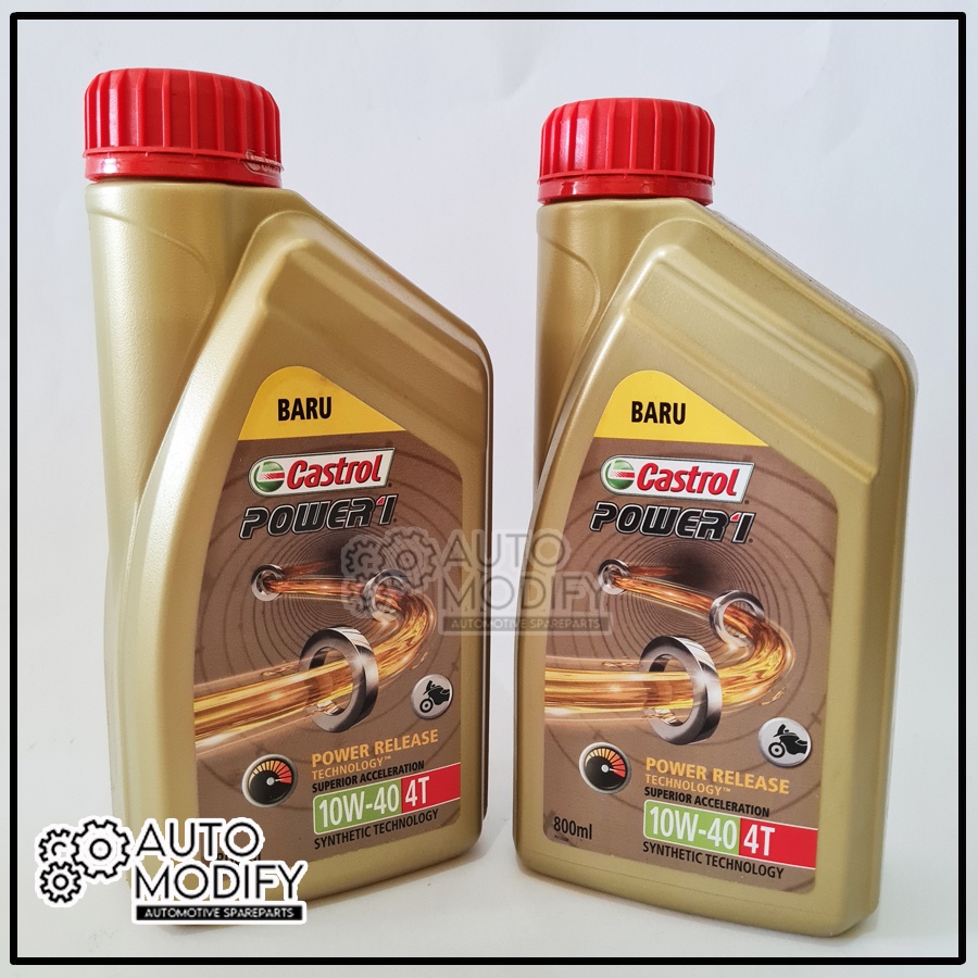 Oli 4T Castrol Power 1 10W40 0.8 Liter (800 ml) API SN MA2 MOTOR BEBEK