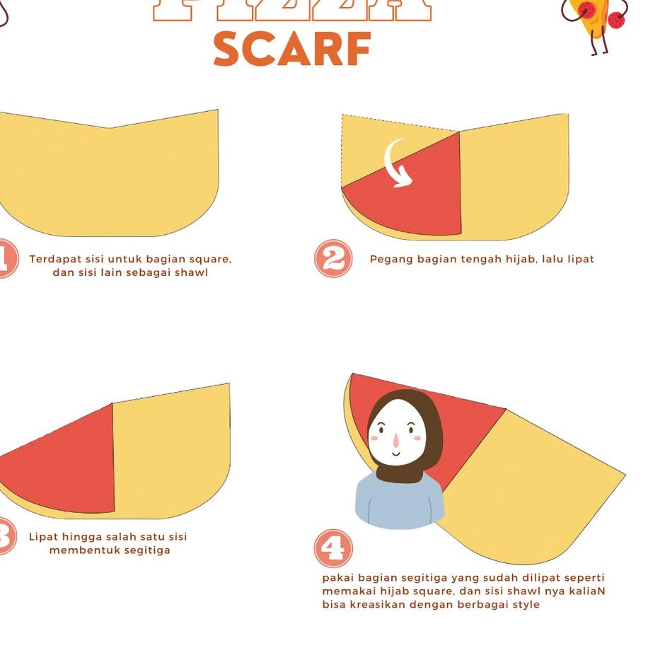 Recomended.. PIZZA SCARF SHAWL CURVE HIJAB MALAYSIA