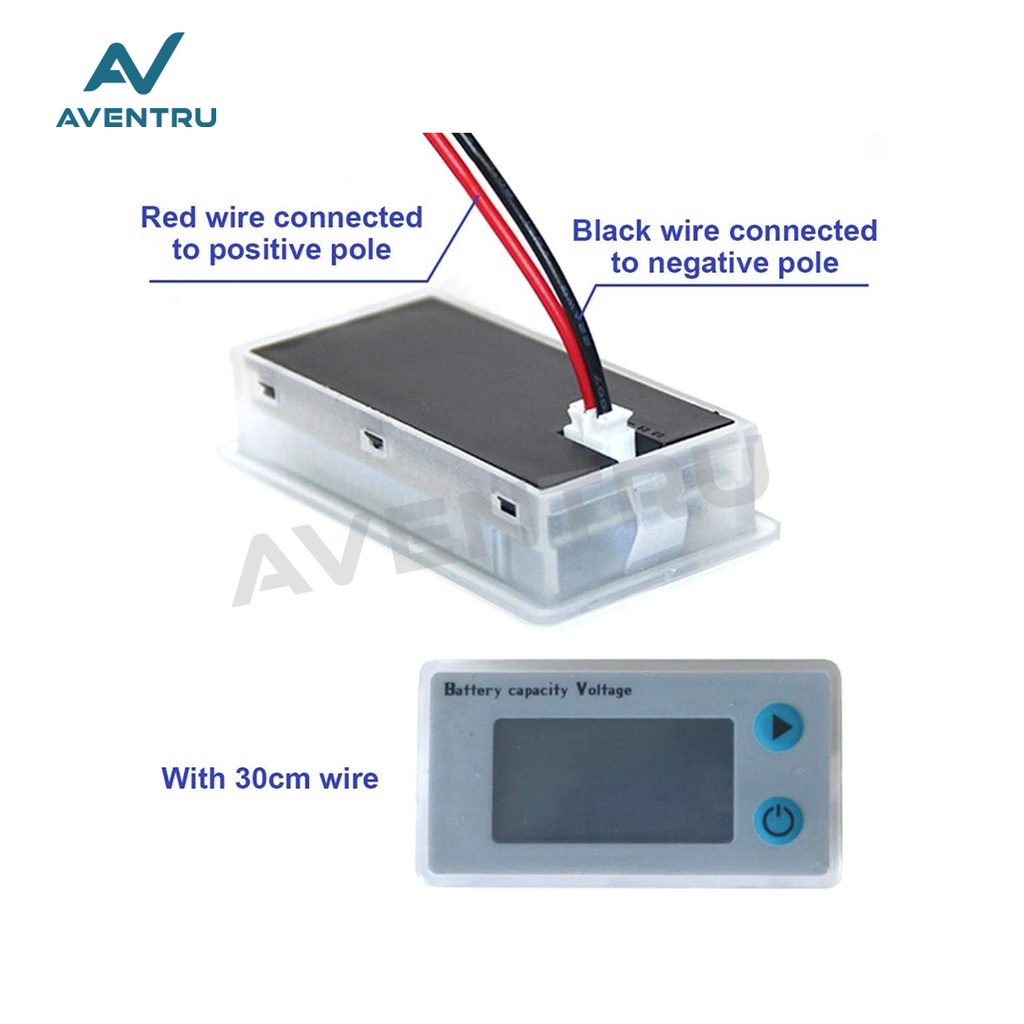 Battery Capacity Voltage Tester Kapasitas Baterai Voltmeter ACCU Aki 12V 24V 36V