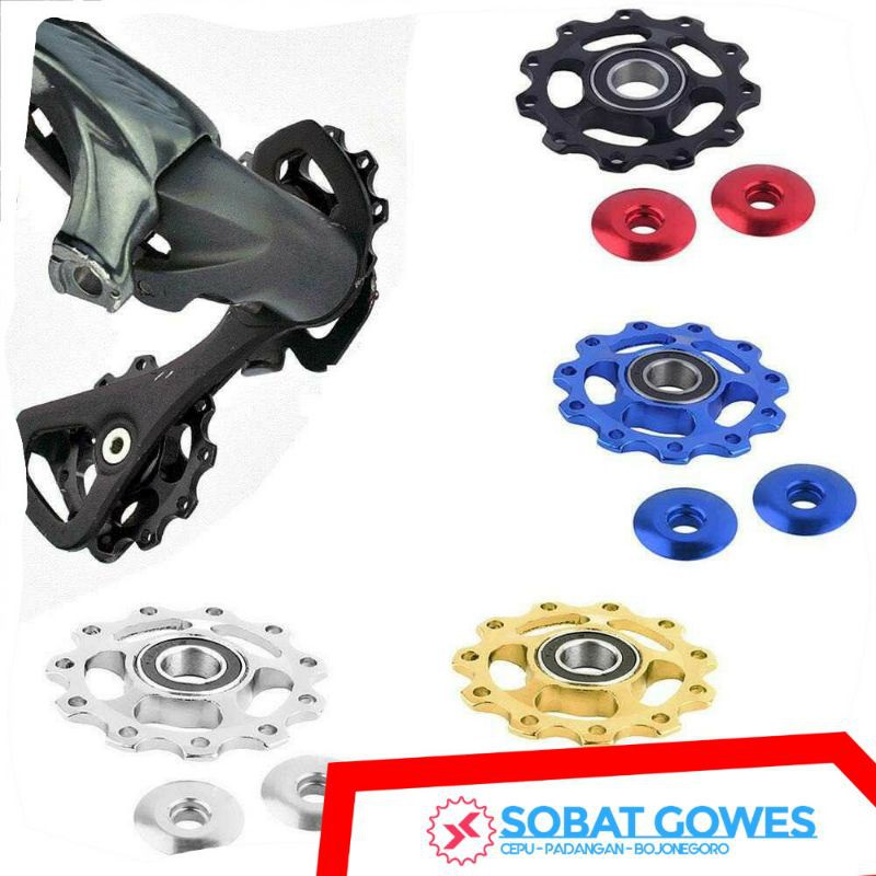 RD PULLEY BEARING SEPEDA REAR DERAILLEUR GIGI 11 T BAHAN ALLOY BERKUALITAS PULI RD MTB MINION SELI