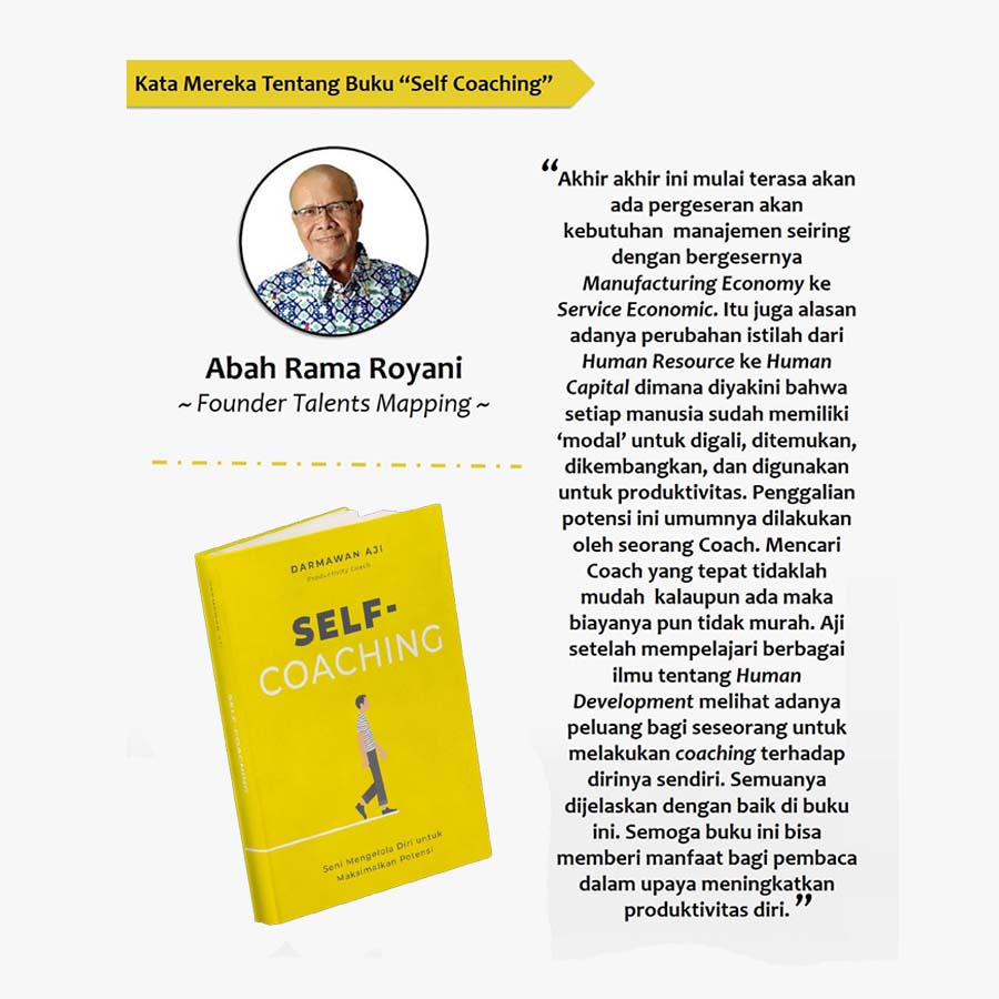 [FREE E-course 250rb] Buku SELF COACHING - Darmawan Aji - Buku Motivasi Pengembangan Diri Bisnis