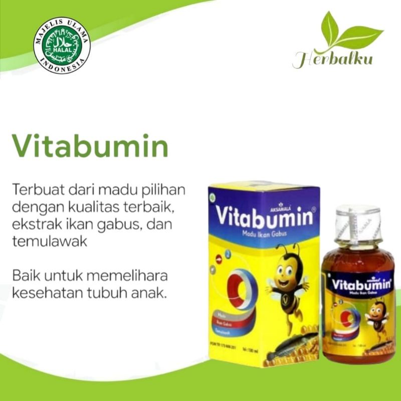 

Vitabumin 130 ml madu ikan gabus