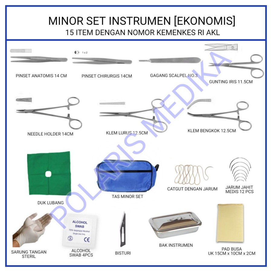Set Jahit Minor/Minor Set/Bedah Minor Hecting Set- Pad Busa