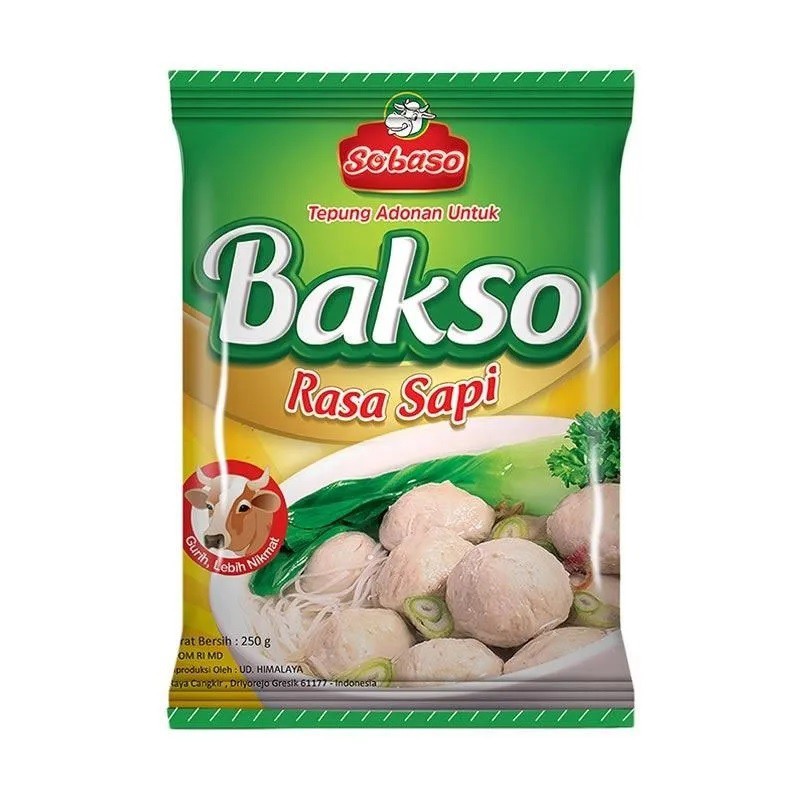 

SOBASO TEPUNG ADONAN UNTUK BAKSO RASA SAPI 125gr