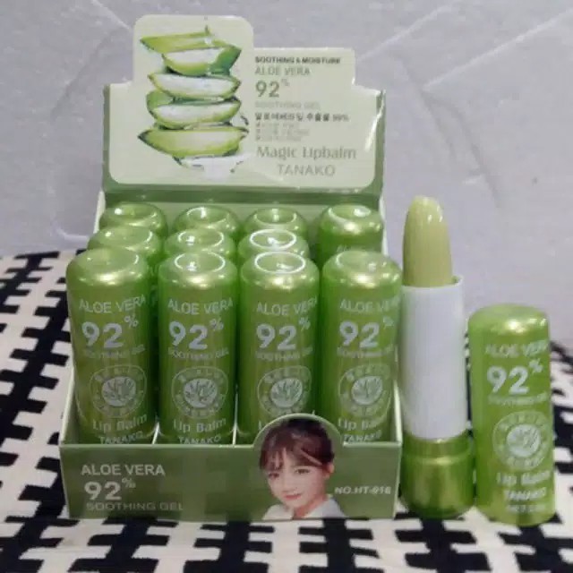 (CYBER) COD (HARGA ECERAN 1PCS) LIPBALM ALOEVERA TANAKO LIP BALM TANAKO 99% TERMURAH