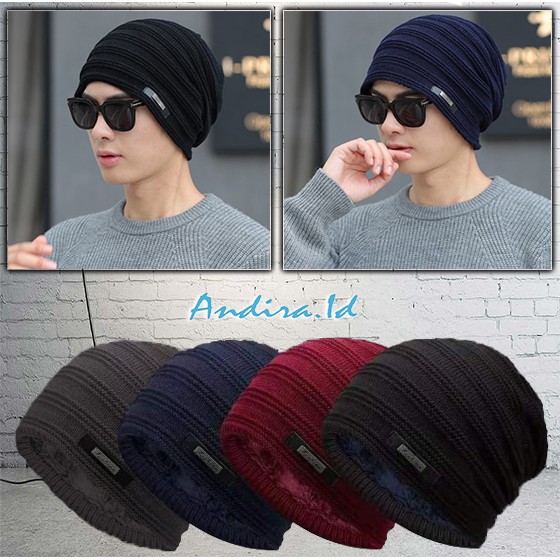 Winter Cap / Topi Kupluk Rajut Musim Dingin